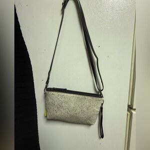Leather/ Fur crossbody or clutch bag